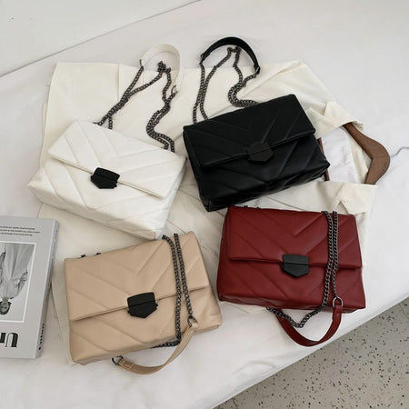 Embroidery Thread Small PU Leather Crossbody Bags for Women Trend Hand Bag Women's Branded Trending Shoulder Handbags - ANIBEY