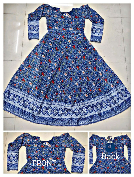 Stylish Fancy Trendy Printed Georgette Gown For Women For Party Wedding Festival Functions - ANIBEY