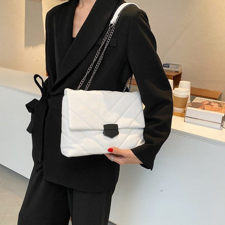Embroidery Thread Small PU Leather Crossbody Bags for Women Trend Hand Bag Women's Branded Trending Shoulder Handbags - ANIBEY