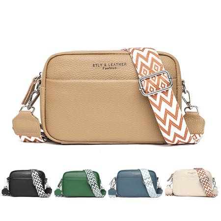 Fashion Shoulder Crossbody Bags With Rhombus Embroidered Wide Shoulder Strap Cute Small Square Bag Women - ANIBEY