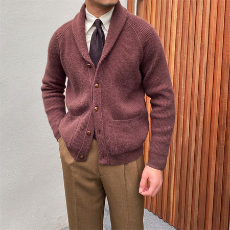 Retro Thick Vintage Knitted Cardigan For Men - ANIBEY