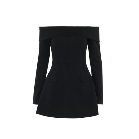 Off-shoulder A- Line Dress Women's Elegant Slim Fit - ANIBEY