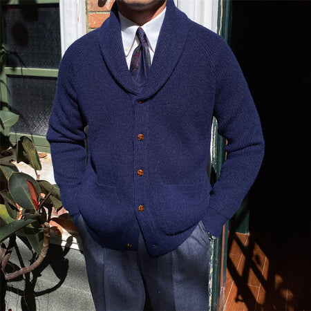Retro Thick Vintage Knitted Cardigan For Men - ANIBEY