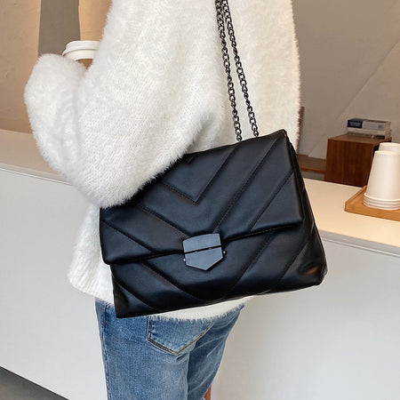 Embroidery Thread Small PU Leather Crossbody Bags for Women Trend Hand Bag Women's Branded Trending Shoulder Handbags - ANIBEY