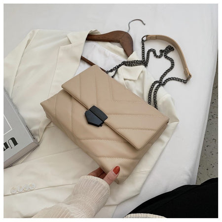 Embroidery Thread Small PU Leather Crossbody Bags for Women Trend Hand Bag Women's Branded Trending Shoulder Handbags - ANIBEY