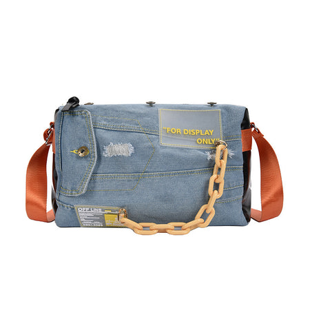 Denim Women's One-shoulder Yoga Sports Bag - ANIBEY