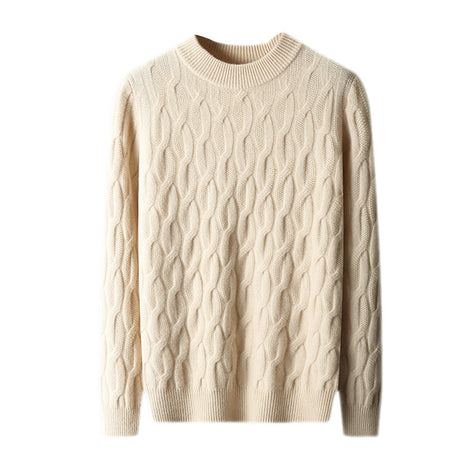 Men's Round-neck Thick Pullover Sweater - ANIBEY