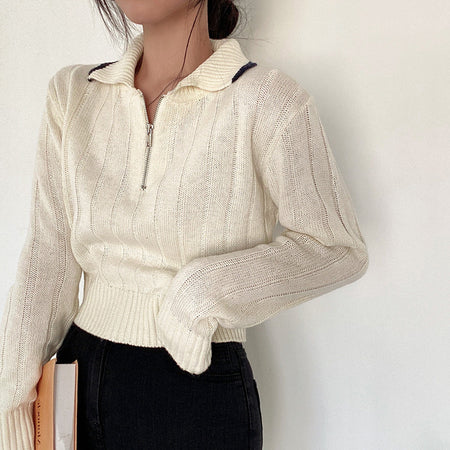 Women Self Design Long-Sleeved Winter Top - ANIBEY