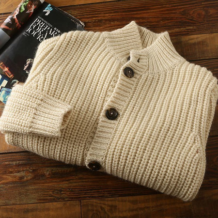 Wool Knitted Batwing sleeve Cardigan Sweater For Men - ANIBEY
