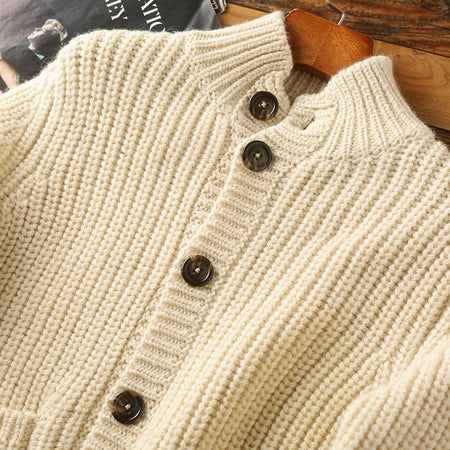Wool Knitted Batwing sleeve Cardigan Sweater For Men - ANIBEY