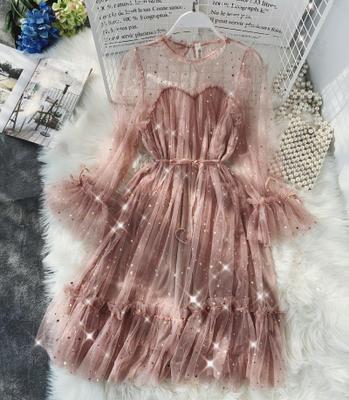 Gentle mesh star dress - ANIBEY