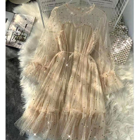 Gentle mesh star dress - ANIBEY