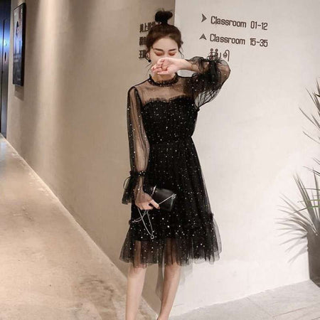 Gentle mesh star dress - ANIBEY