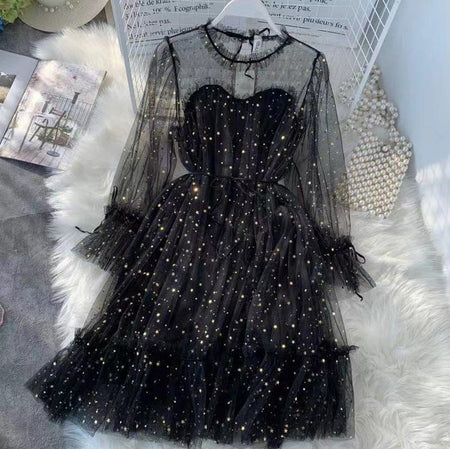 Gentle mesh star dress - ANIBEY
