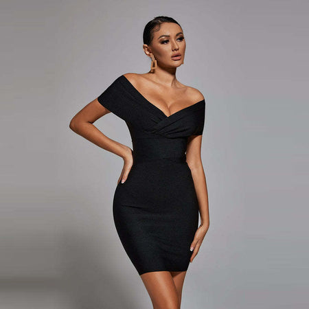 Graceful European And American Evening Dress Birthday Party Short Skirt - ANIBEY