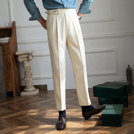Naples High-waisted Straight Leg Casual Dress Pants - ANIBEY