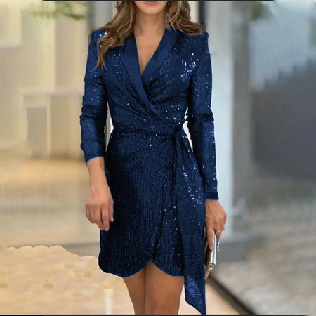 Women's Fashion Shiny Crystal Dress - ANIBEY