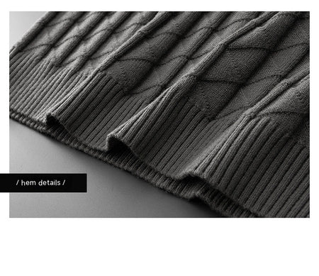 Men's Knitted Loose Round Neck Bottoming Sweater - ANIBEY