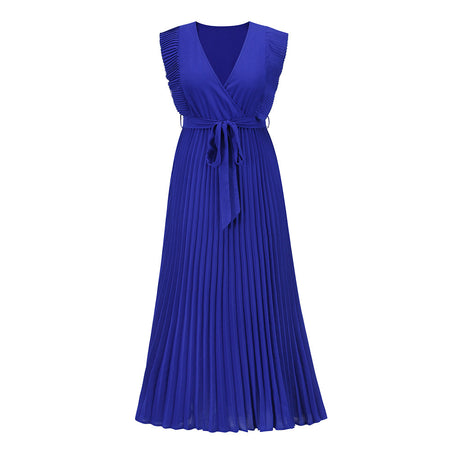 Temperament Beach Long Skirt Fashion Slim Sexy Lotus Leaf Sleeves - ANIBEY