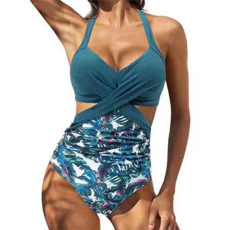 Cross Midriff Outfit Sexy Swimsuit Women - ANIBEY