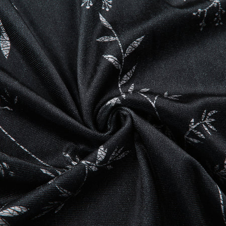 Dark Vintage Style Velvet Split Halter Dress - ANIBEY