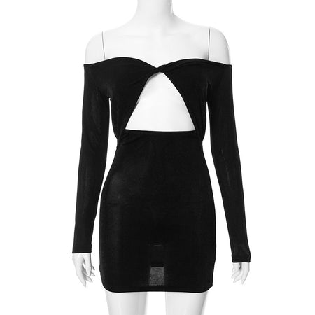 Fashionable Slim-fit High Waist Hip Skirt Off-shoulder Skirt - ANIBEY