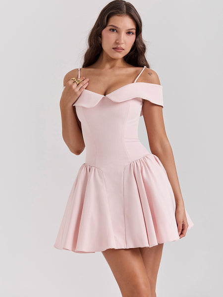 Off-shoulder Hot Girl Little Black Short Women's Dress - ANIBEY