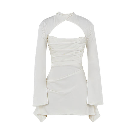 Printed Slim-fit Hollowed Fashion Women's Dress - ANIBEY