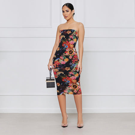 Sexy Tight-Fitting Breast-Wrapped Women Hip Dress - ANIBEY