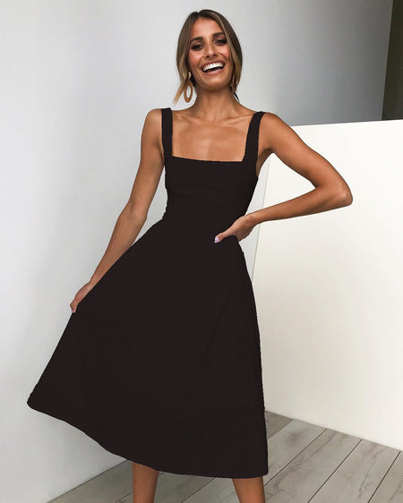 Simple Camisole Backless Dress Women - ANIBEY