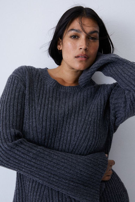 Women Fashion Slimming Knitted Dress - ANIBEY