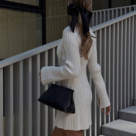Women Fashion Slimming Knitted Dress - ANIBEY
