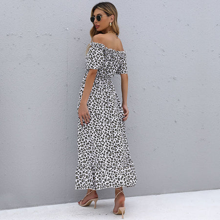 Women's Fashion Irregular Off-shoulder Dress - ANIBEY