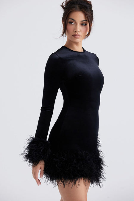 Women's Knitted Feather Dress - ANIBEY