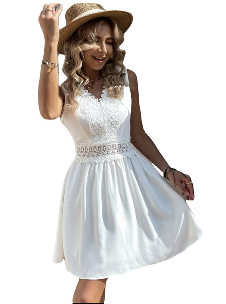 Women's New Lace Stitching Dress - ANIBEY