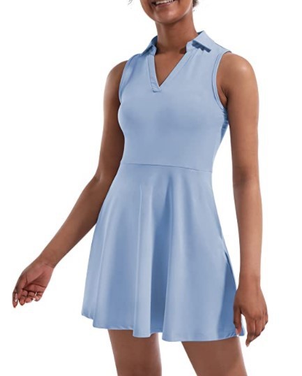 Women's Tennis Skirt With Built-in Shorts Dress - ANIBEY