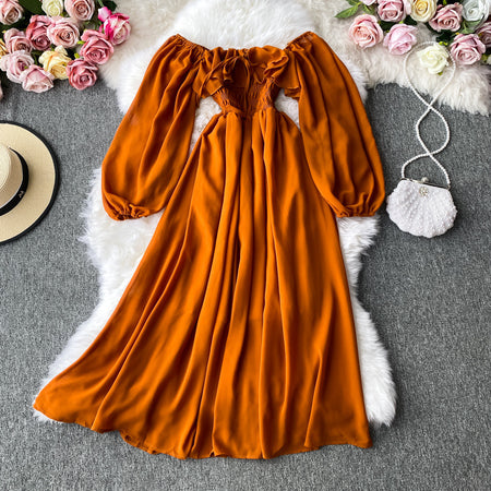 Women's Long Sleeves Dress - ANIBEY