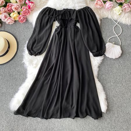 Women's Long Sleeves Dress - ANIBEY