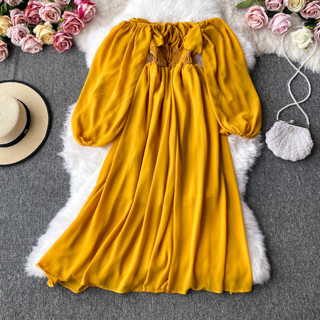 Women's Long Sleeves Dress - ANIBEY