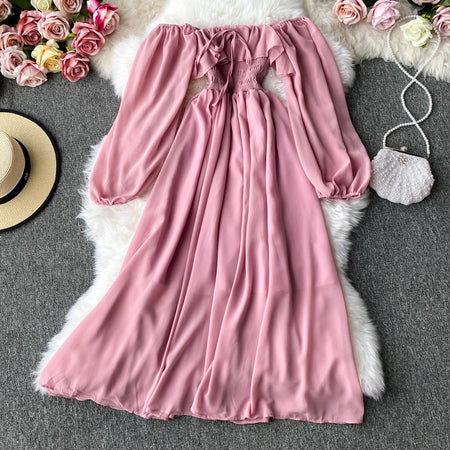 Women's Long Sleeves Dress - ANIBEY