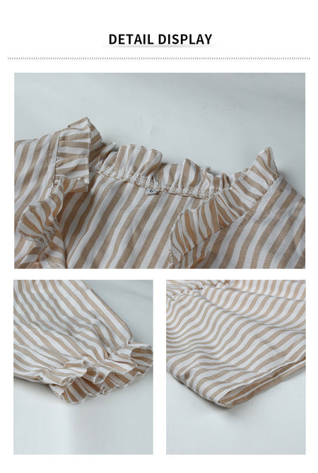 Fashion Women's Dress Striped Temperament - ANIBEY