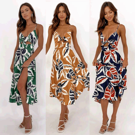 Sweet Tie-neck Sling Dress Women - ANIBEY