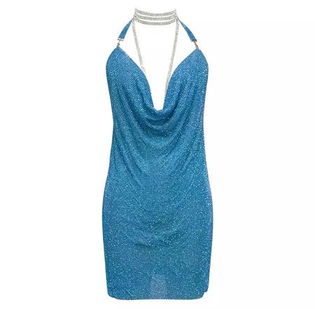 Women's Rhinestone Panel Costume Dress - ANIBEY