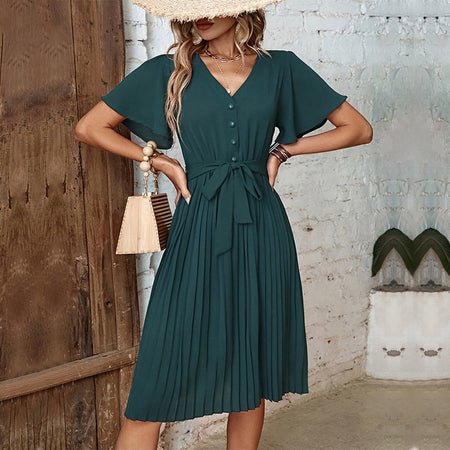 Elegant Women's French Retro Dress - ANIBEY