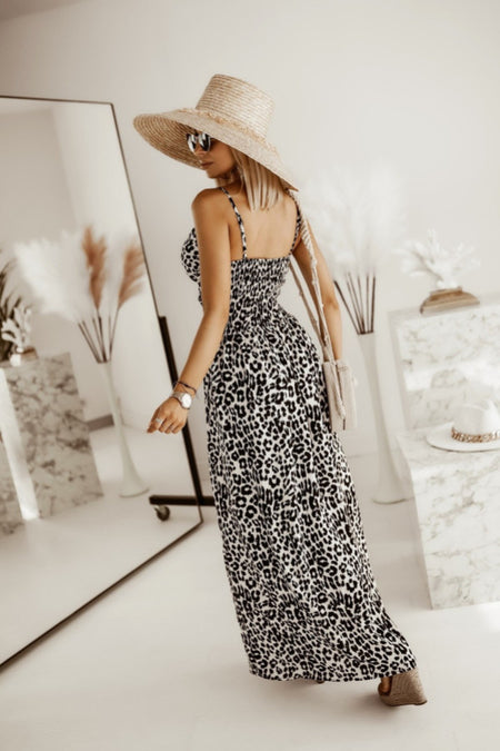 Women's Leopard Print Printing Slip Dress - ANIBEY