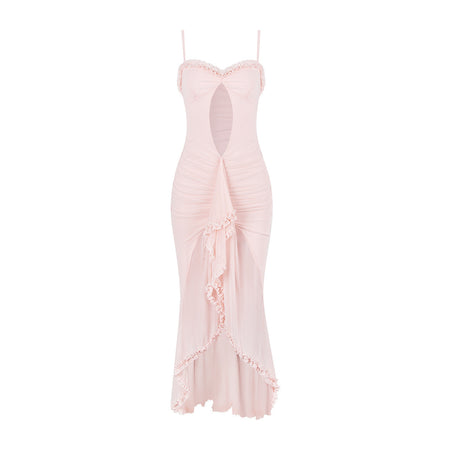 Spring Women's Mesh Hollow Navel-exposed Fishtail Skirt - ANIBEY
