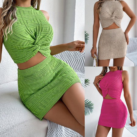 Women's Fashion Personality Dress Knitting Suit - ANIBEY