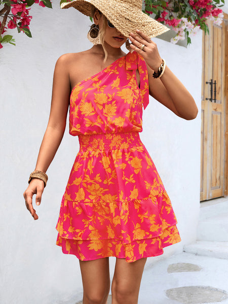 Styles Sloping Shoulder Woman Dress - ANIBEY