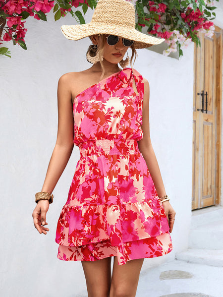 Styles Sloping Shoulder Woman Dress - ANIBEY