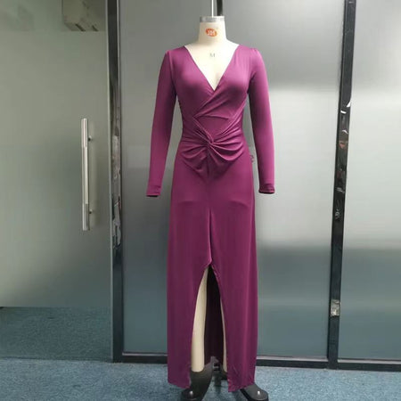 Design Sense High Slit Women Dress - ANIBEY